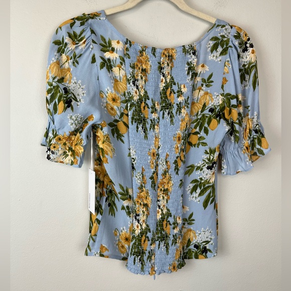 Reformation Blue Floral Blouse - Picture 3 of 16